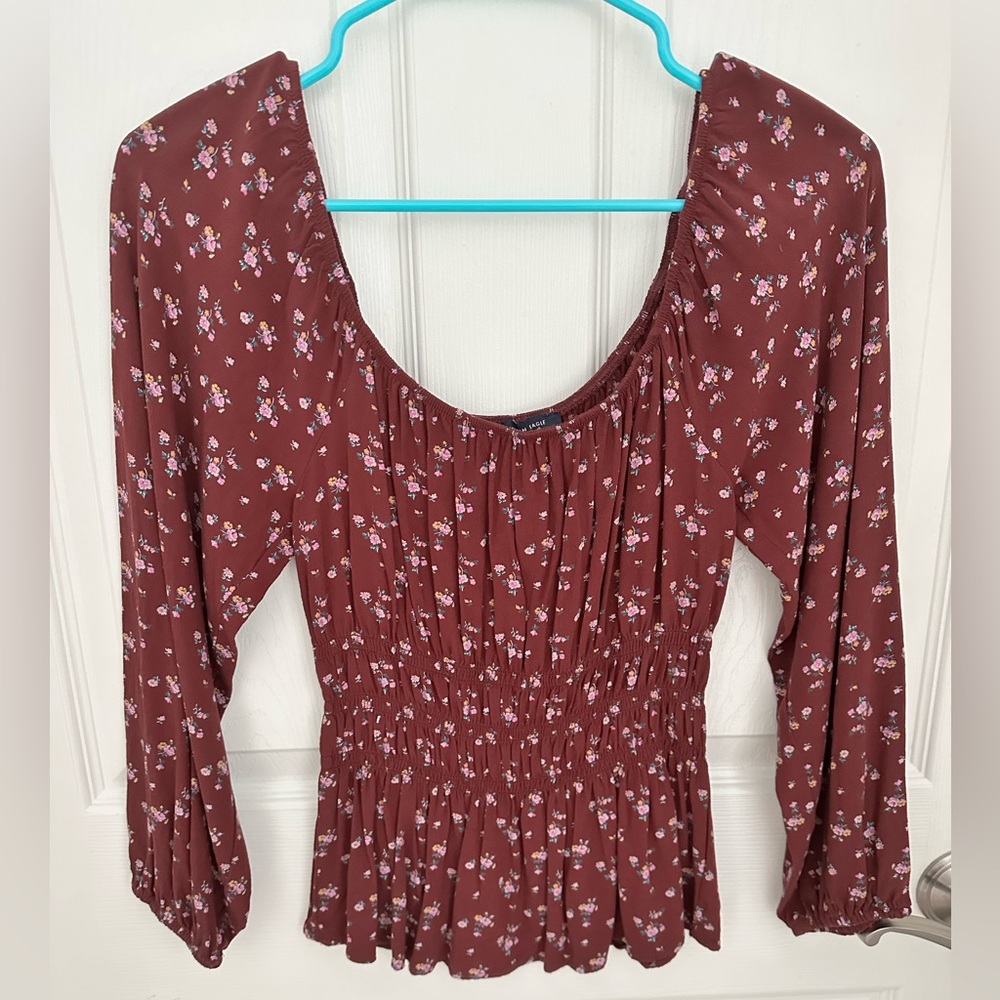 American Eagle Off the shoulder floral top - Picture 1 of 2